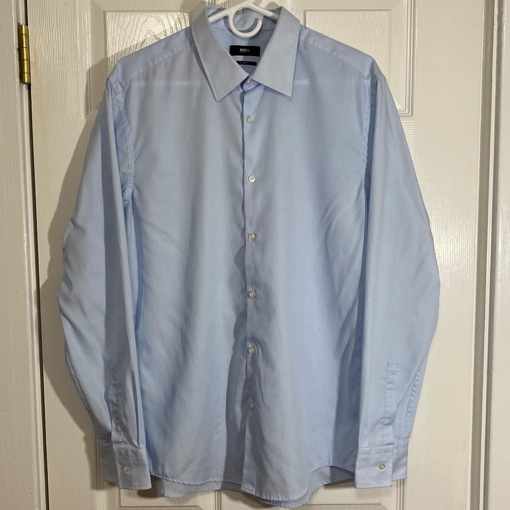 HUGO BOSS Light Blue Dress Skirt Slim Fit